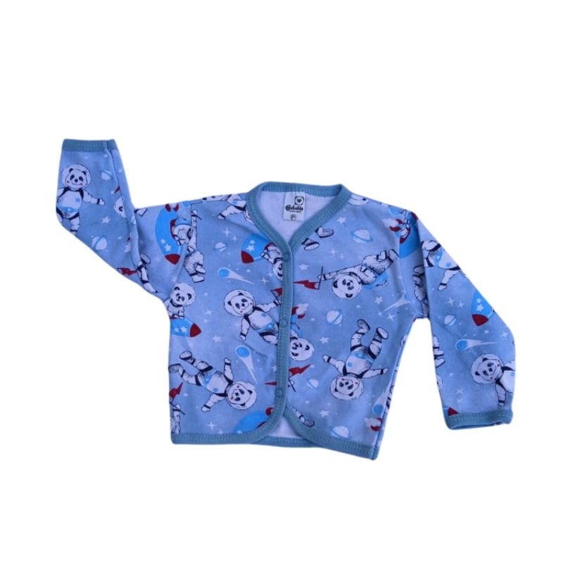 Casaquinho Bebê Manga Longa Azul