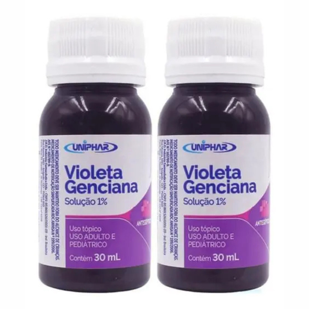 Violeta Genciana Solução 1% 30ml Uniphar - 2 unidades