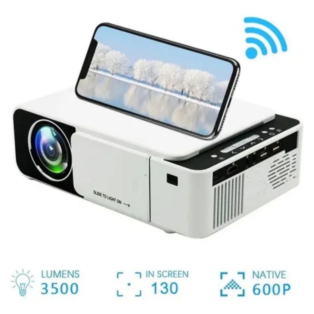 Projetor Wi Fi Datashow Retroprojetor Wifi Hdmi Vga Usb Sd