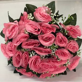 Rosa artificial C/ 24 kit com 1(24flores)  kit com 2(48flores) em Oferta na Shopee