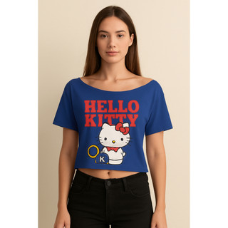 Cropped 100% Algodão Tshirt Blusa Larguinha - coloridas