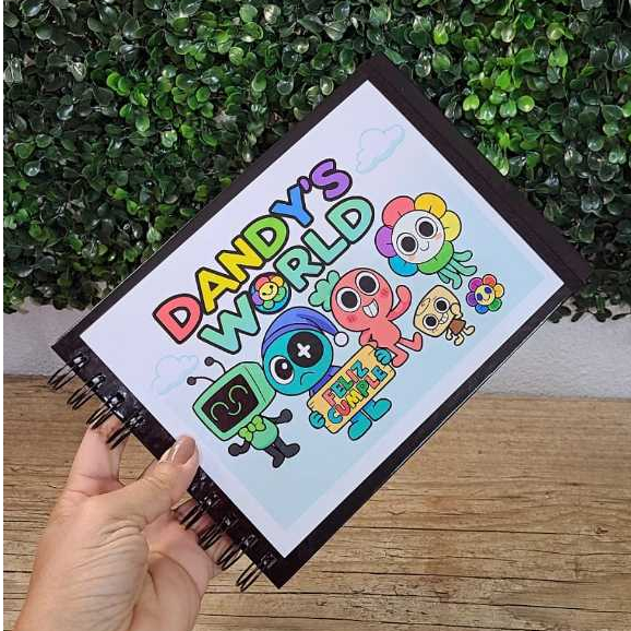 Livro De Colorir Dandy´s World com Capa Dura, 50 Desenhos - Tamanho A5