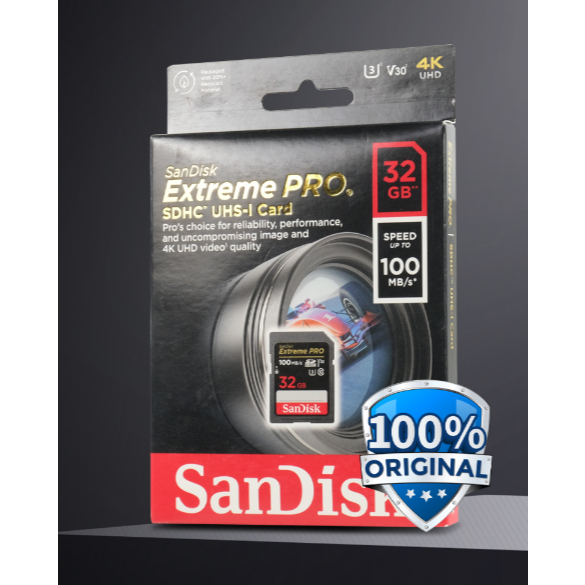 Cartão de Memória Sandisk SDXC Extreme PRO Classe 10 UHS-I de 32GB - 95mb/s 633x