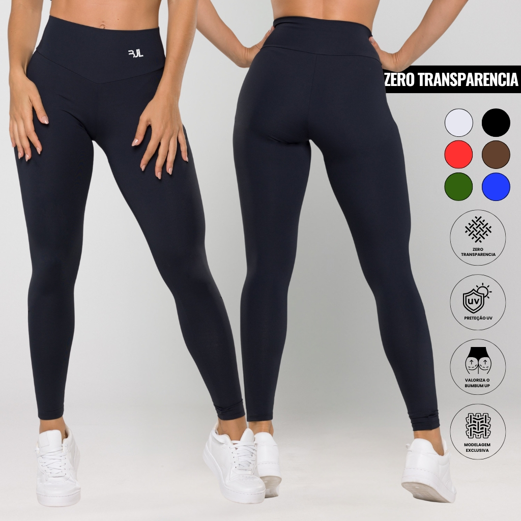 Calça Legging Feminina ZERO TRANSPARÊNCIA Academia Treino Crossfit Musculação Conforto Yoga