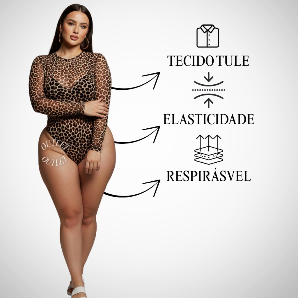 Body Oncinha Manga Longa: Onde Comprar | BuscaProdutos