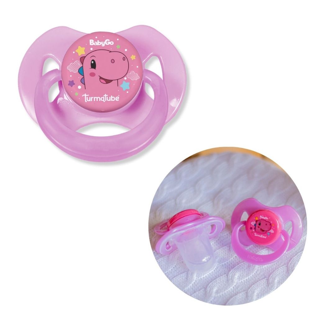 Chupeta T2 TurmaTube ViihTube Rosa Ortodôntica BabyGo
