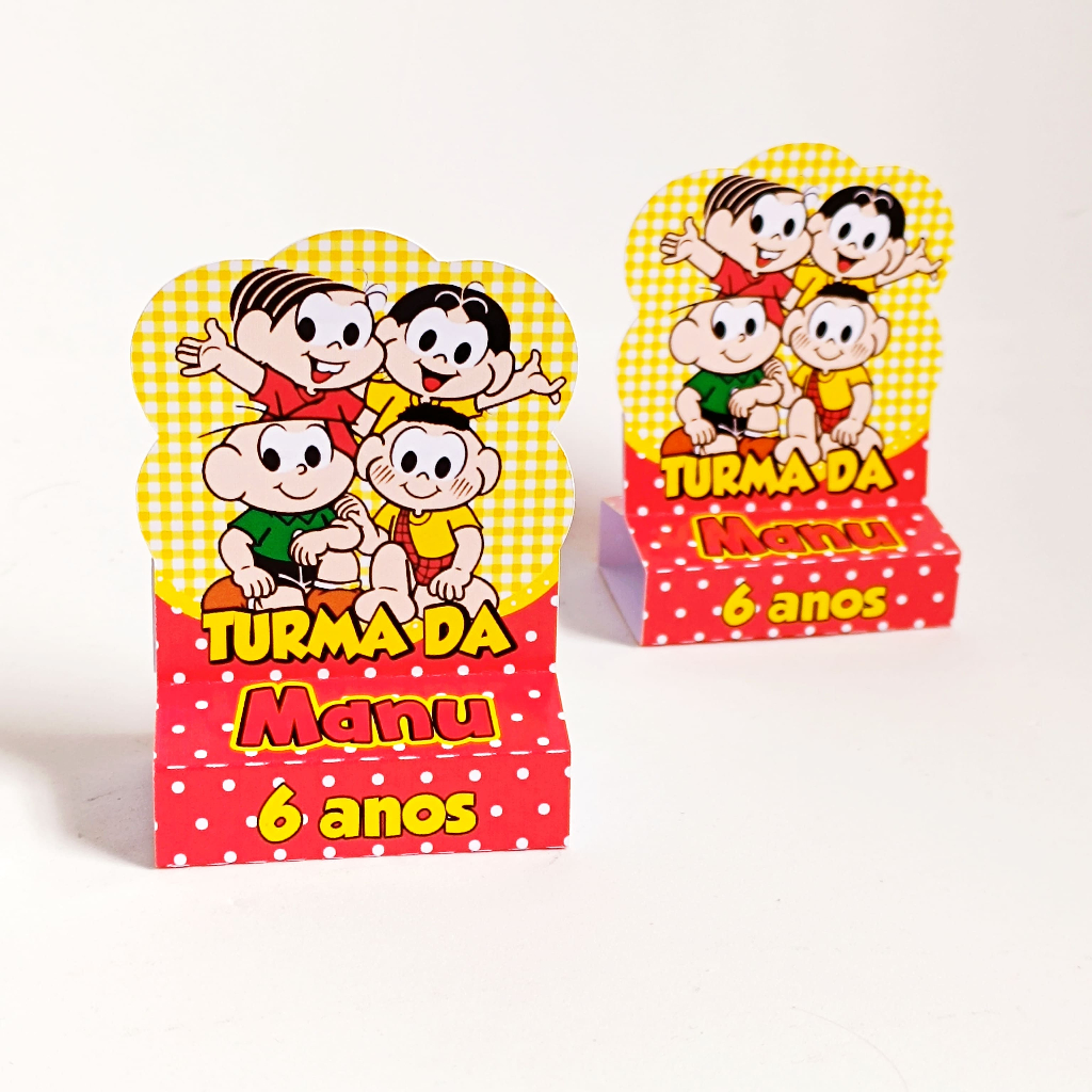 20 Porta Bis Personalizado Turma da Monica | Lembrancinha Festa mundo torajoI Infantil Aniversário