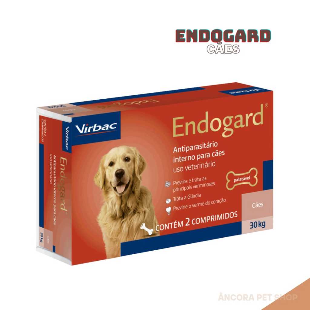Vermífugo Endogard Cães até 30kg 6 Comprimidos em Oferta na Shopee