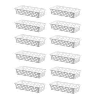 Kit Cesto Multiuso Comprido Retangular Organizador - Cesta de Armazenamento para Gavetas,…