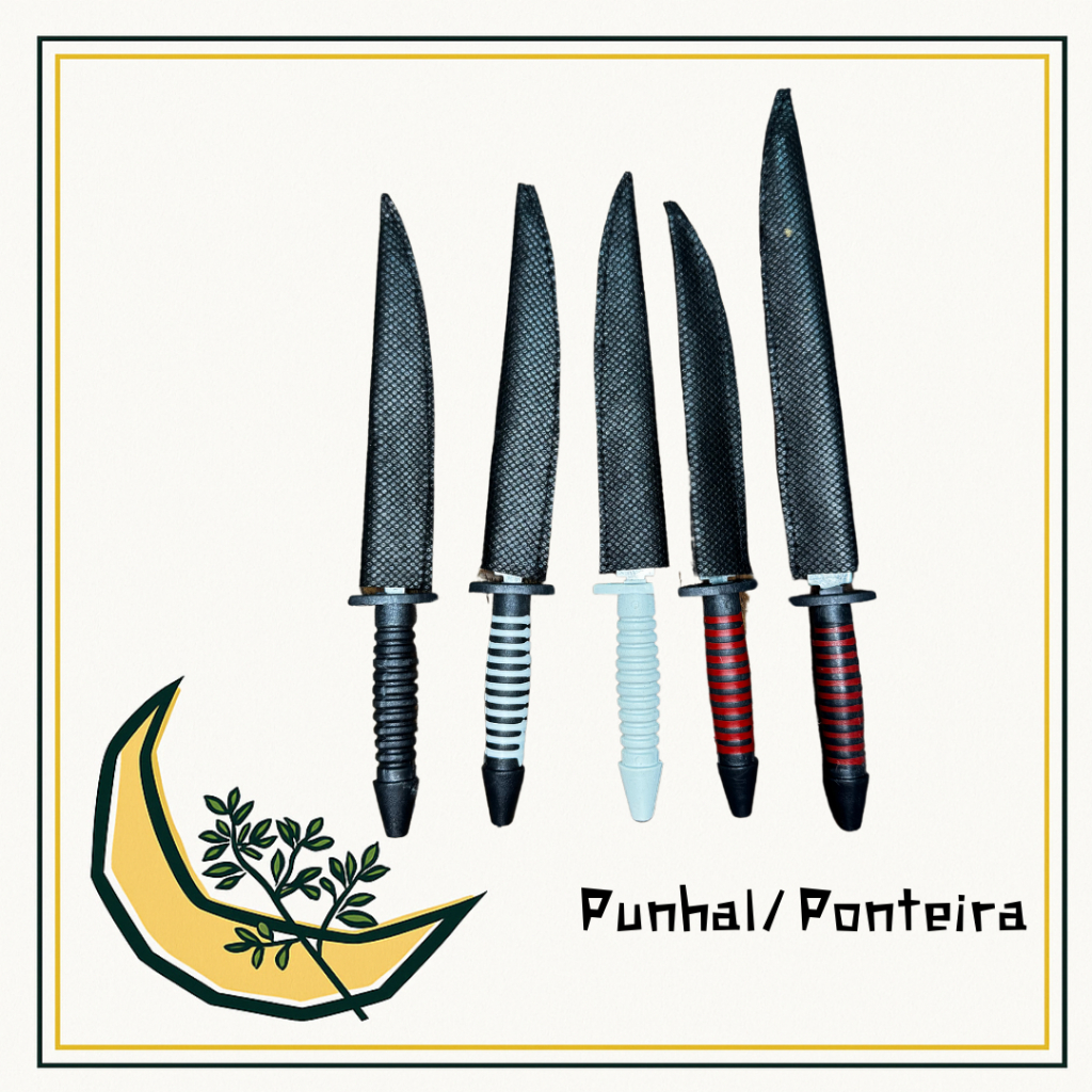 Punhal / Ponteira - 17cm - Preto e Vermelho Branco Preto e Branco Exu Assentamento Pombagira Umbanda Candomblé Quimbanda