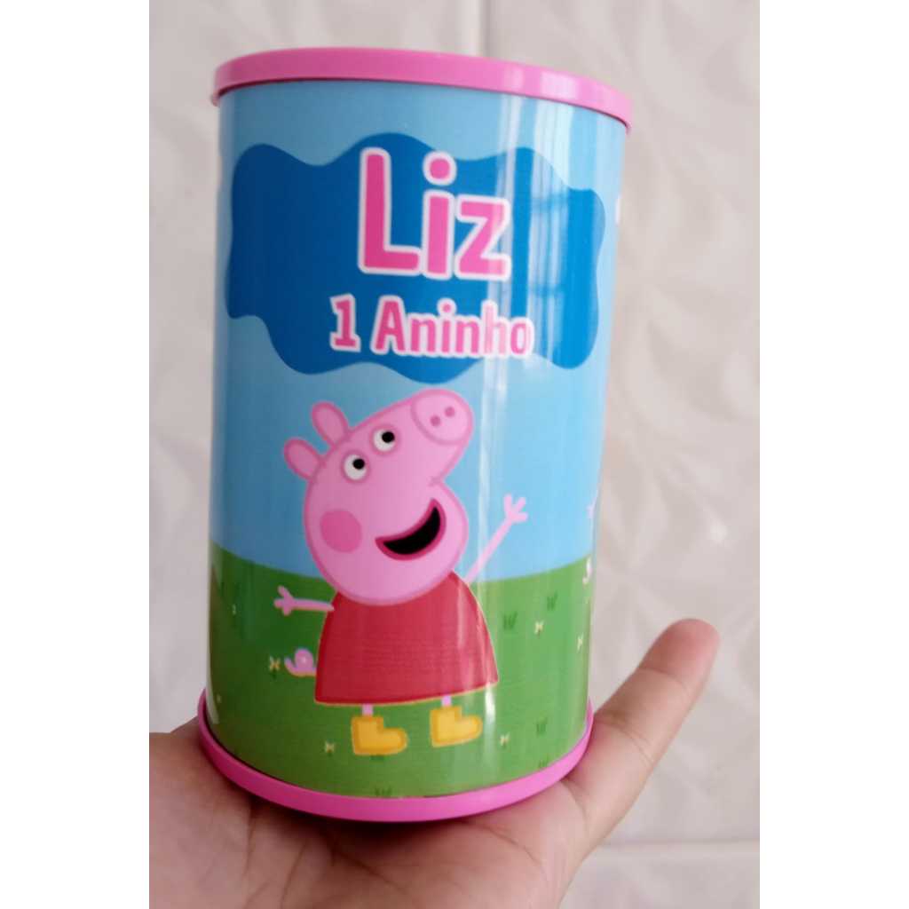 Cofrinho Personalizado Peppa Pig – Lembrancinha de Aniversário Infantil