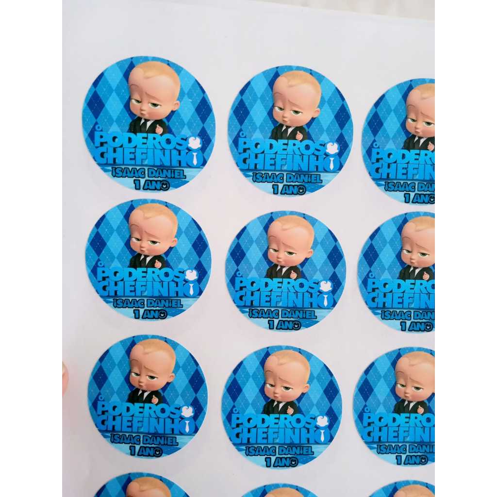 Adesivo Personalizado O Poderoso Chefinho – Lembrancinha Aniversário Infantil
