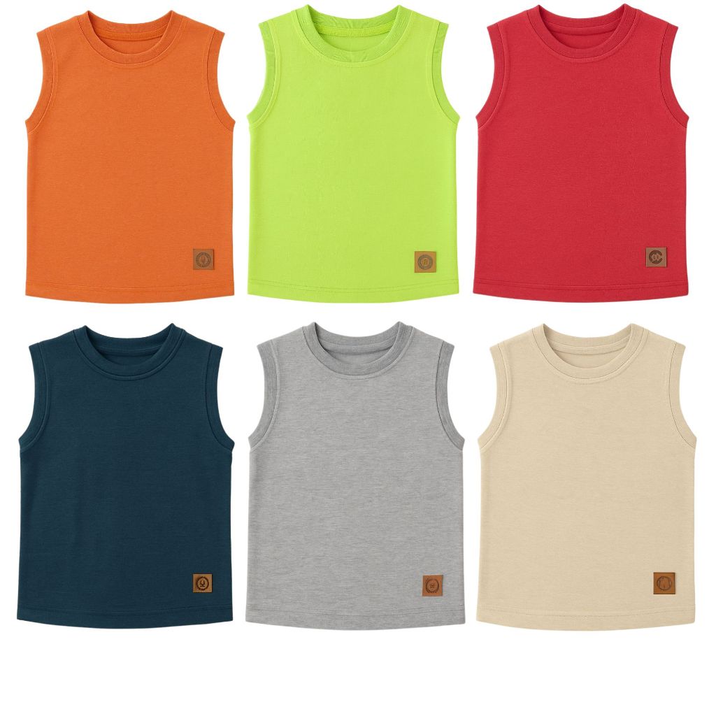 Kit Regatas Infantil Menino Básicas Algodão Sortidas | Roupa Infantil Menino Tamanho 02 a 12 Anos em Oferta na Shopee