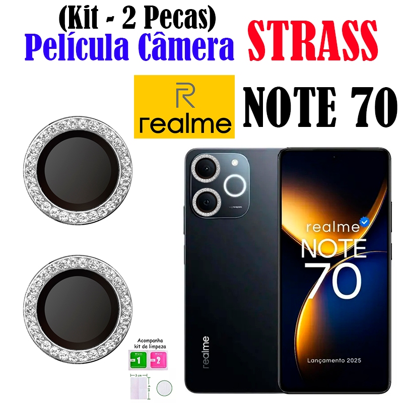 Kit (2 Pecas)Película Câmera STRASS Note 70 Realme Protetor Da Lente Diamonte Colorido Anti-Risco Brilhante em Oferta na Shopee