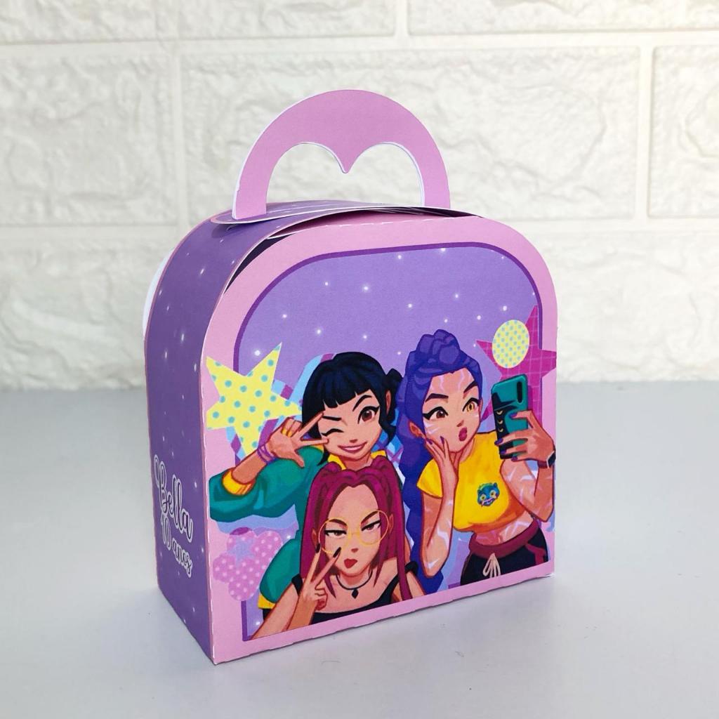 Caixa Maletinha Para Aniversário, Lembrancinhas Personalizados Guerreiras do K-Pop