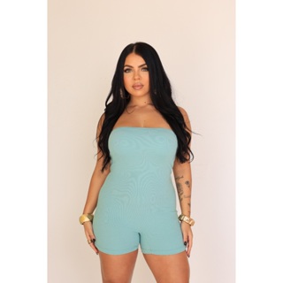 Macaquinho Feminino  Tomara Que Caia Tendencia Tecido Anarruga Confortável e Ajustável em Oferta na Shopee