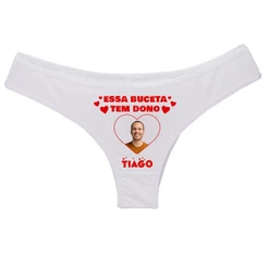 Calcinha personalizada com foto e nome várias estampas