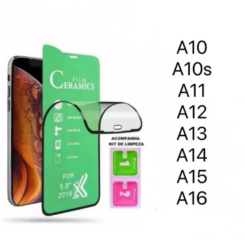 Película Cerâmica 9D 3D Gel Hidrogel Flexíve Para Samsung Galaxy A10 A10s A11 A12 A13 A14 A15 A16