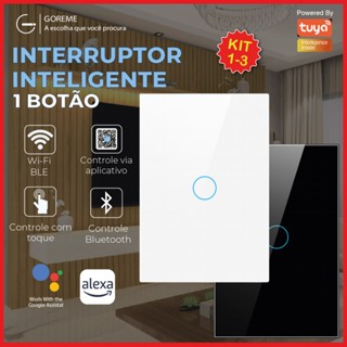 Interruptor Inteligente de Toque Wifi Com 1 Botão Controle por Aplicativo Alexa Tuya e Google em Oferta na Shopee