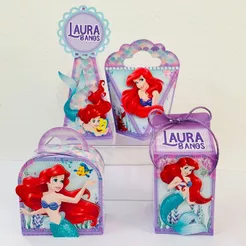 KIT CAIXINHAS PERSONALIZADOS PARA LEMBRANCINHA - ARIEL