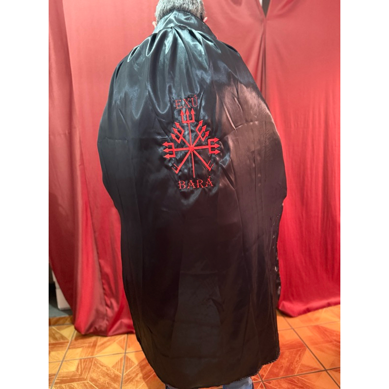 Capa de Exu /Exu Bara ponto riscado bordado personalizado umbanda candomblé