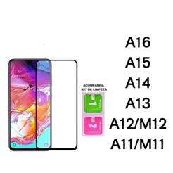 Película De Vidro Temperado 3D/9D Tela Para Samsung Galaxy A16/A15/A14/A13/A12/M12/A11/M11