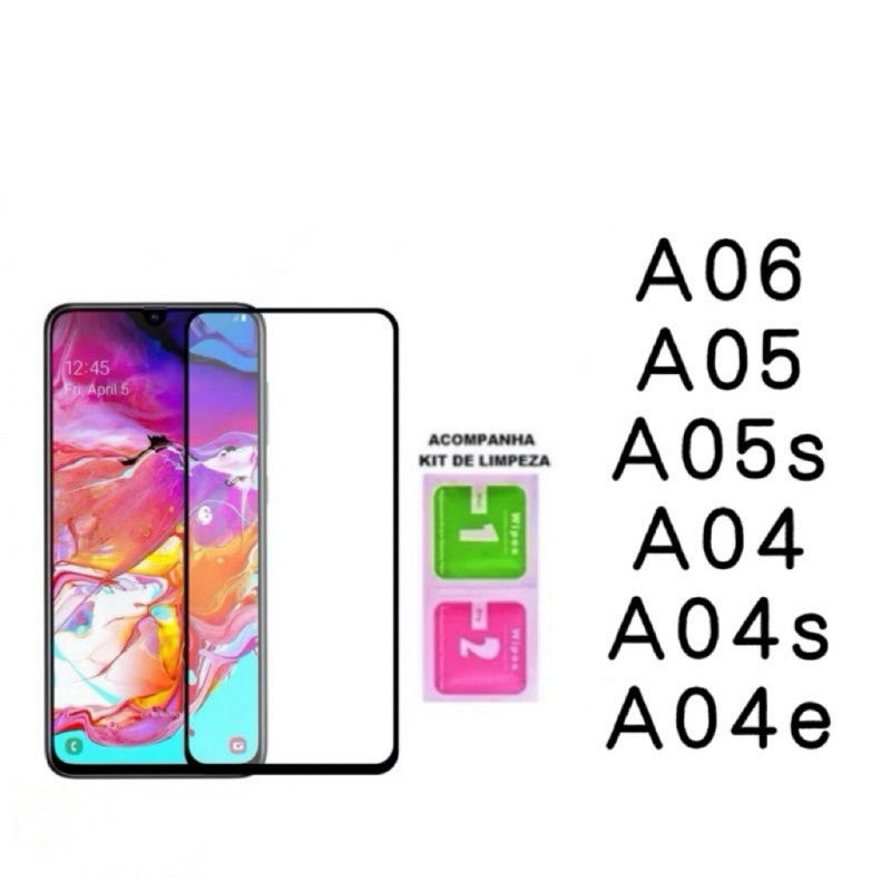 Película De Vidro Temperado 3D/9D Tela Para Samsung Galaxy A06 A05 A05s A04 A04s A04e