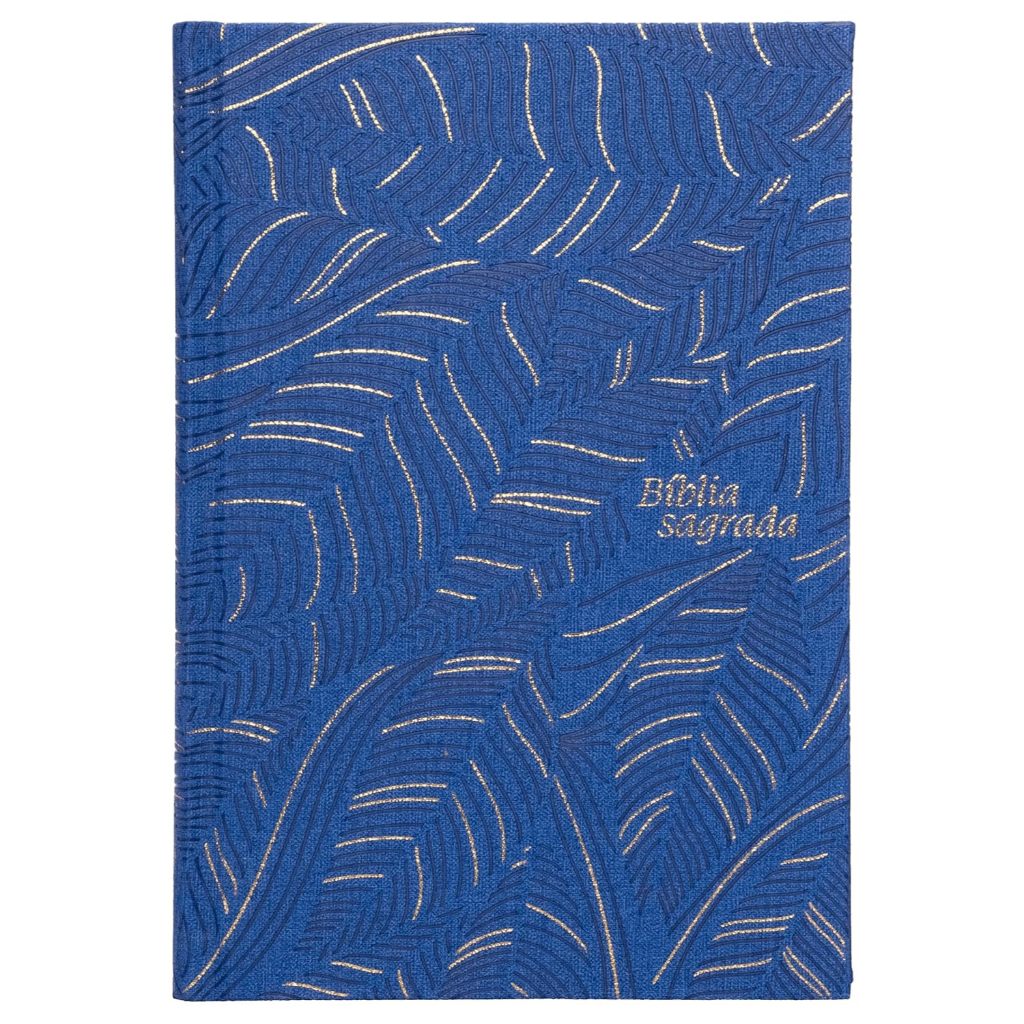 Bíblia Slim NVI, Letra Grande, Couro-soft azul sobre capa dura, Abstrata: Bíblia NVI Compacta Capa dura – 7 outubro 2024