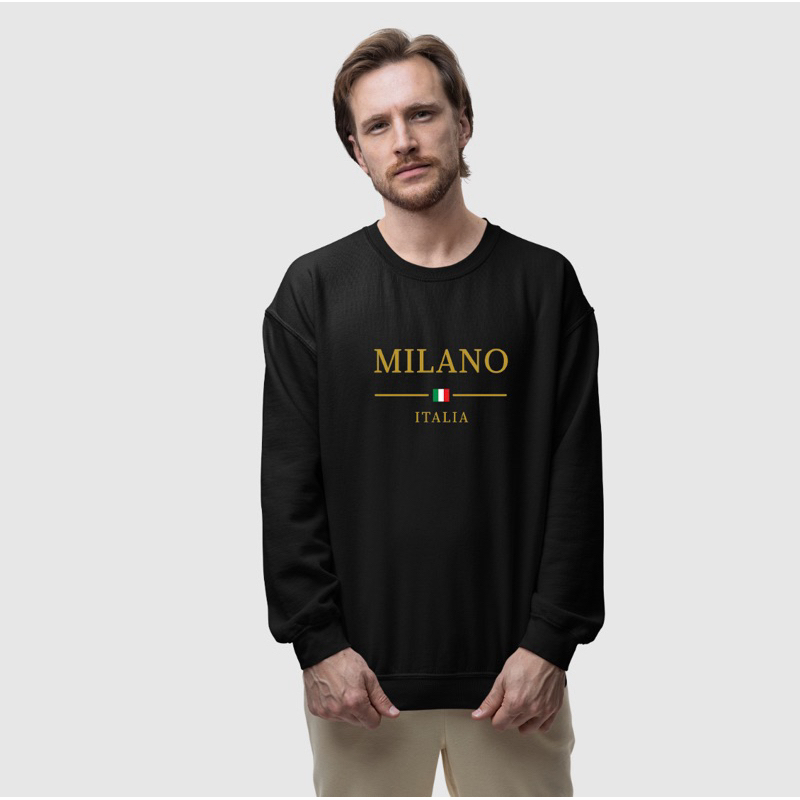 Moletom Blusa De Frio Milano Italia Casual Gola Redonda