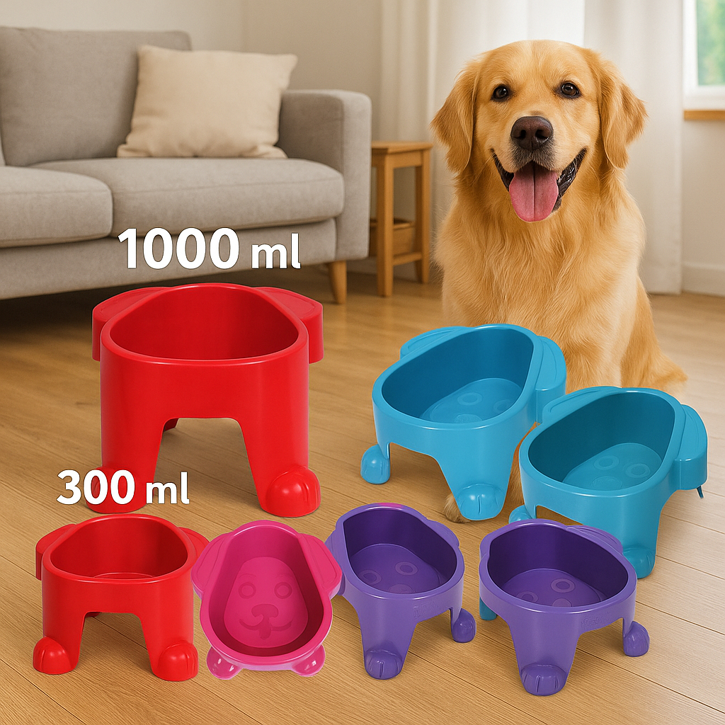 Comedouro ou Bebedouro Elevado Cachorros 1000 OU 300 ML Médio e Grande e pequeno Porte e gatos em Oferta na Shopee