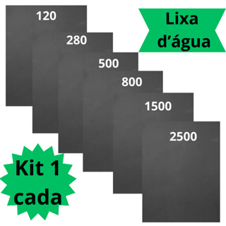 Lixa 120 280 500 800 1500 2500 Kit 1 ou 2 de cada Grão Polimento Lixamento Folhas Plásticos Pintura em Oferta na Shopee