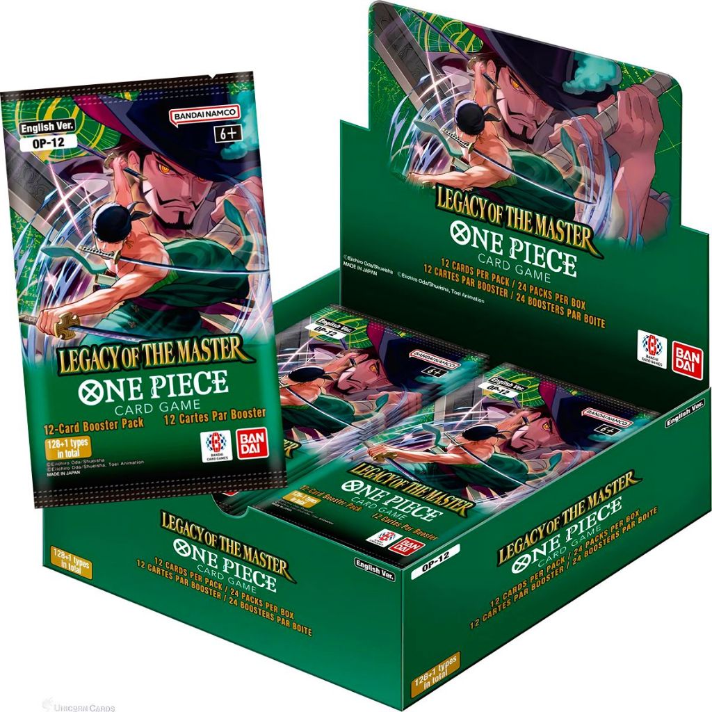 One Piece TCG Box 24 Booster Legacy Of The Master OP 12 Cartas Inglês Bandai