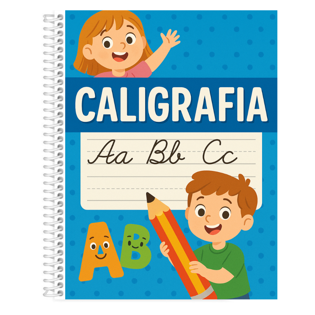 Caderno de Caligrafia Infantil Livro Educativo para Aprender a Escrever