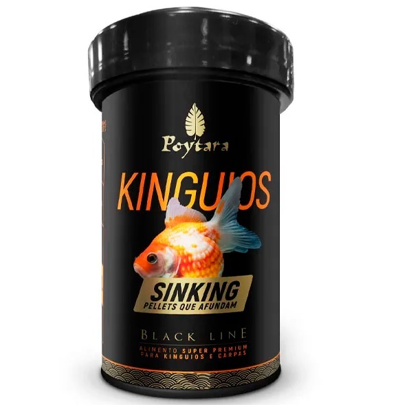 Ração Poytara kinguio sinking 50g black line - Ração Super Premium