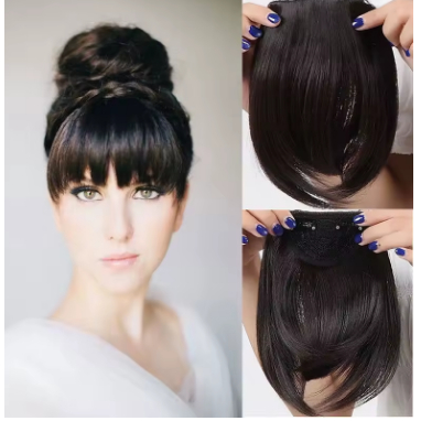Franja Fake Tic Tac Orgânica Fibra Premium Natural Aplique Cabelo Humano Sintético