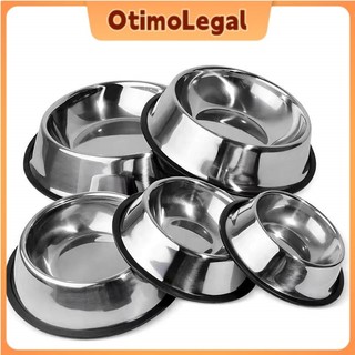Comedouro ou Bebedouro Inox Para Pet Cachorro Gato e Outros com Base Antiderrapante– 150m…