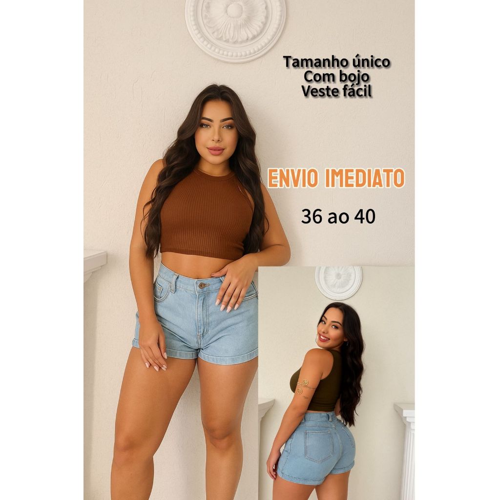 Cropped Regata Canelado 3D Feminino Nadador Cavado com Bojo Blogueira Tendências Super Envio !!