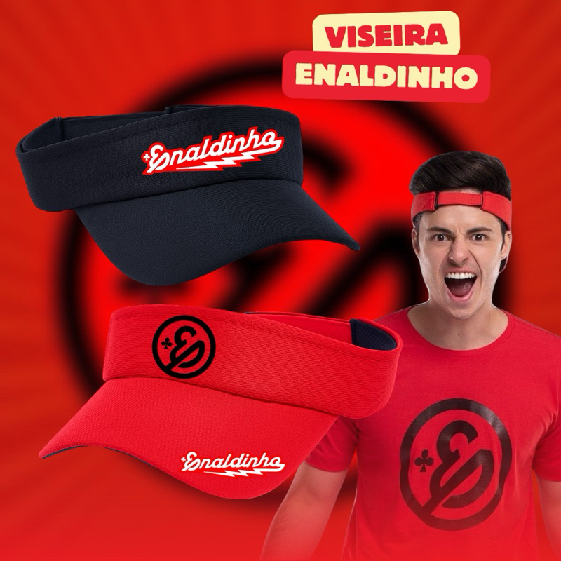 Viseira Infantil Enaldinho DryFit - Tecido de Qualidade Respirável e Ajustável - Ótima Costura - Para Fãs de Verdade