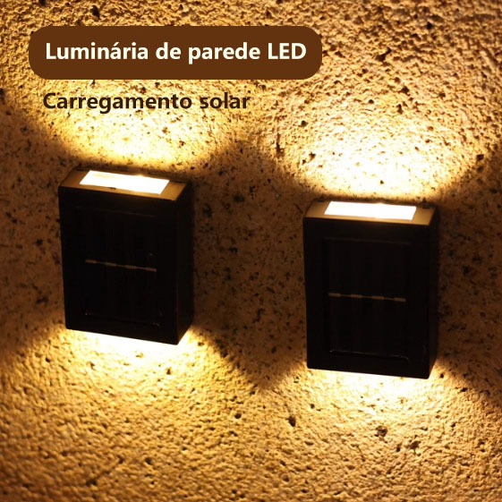 KIT1-10 Luminária Parede Solar Sensor prova d'água Adequado Jardin Ar livre L...