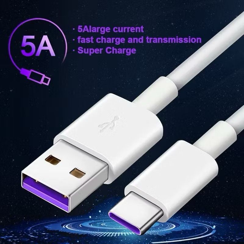 Cabo de Dados e Carregamento Rápido 5A USB para Type-C – SuperCharge