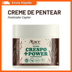 Creme de Pentear Crespo + Power 500g Brilho Fixação Nutrição Apice Apse Finalizador Capilar