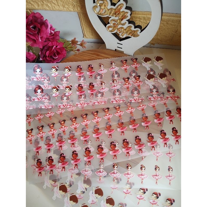kit 18 imagem termocolante de bailarina para todo tipo de tecido aplicar com o ferro de passar , altura 3 centímetros. em Oferta na Shopee