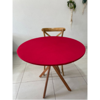 Capa, toalha de mesa com elástico. Coleção Cores - vermelho, verde ou branco chique. em Oferta na Shopee