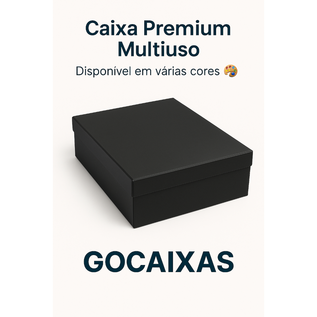 Caixa Rígida Presente Luxo 45x40x14cm Tampa e Fundo – Embalagem Premium
