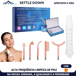 Aparelho de Alta Frequência limpeza de pele 5 em 1 | Limpeza Facial e Tratamento Capilar Cuidados com a pele do rosto em Oferta na Shopee