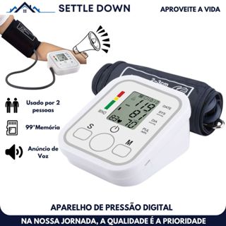 Monitor digital de pressão arterial de braço totalmente automático Portátil para casa em Oferta na Shopee