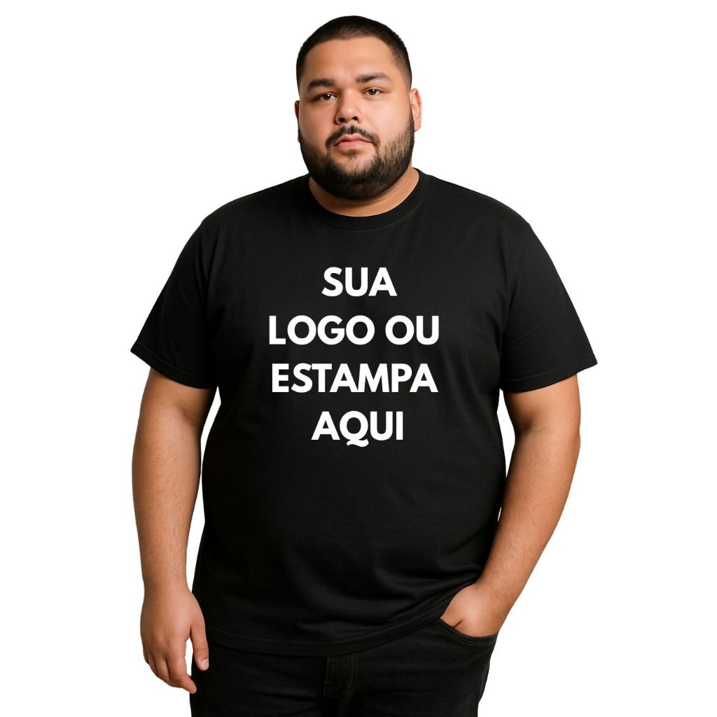 Camisa Personalizada Plus Size G1 ao G12  Malha 100% Algodão Premium Confortável