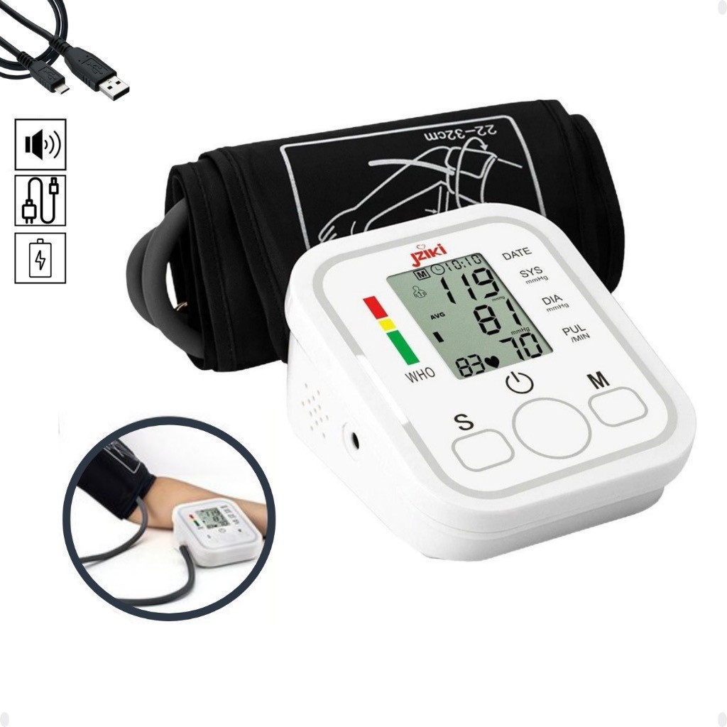 Medidor de Pressão Inteligente Automático de Braço Suporte para reprodução de voz
