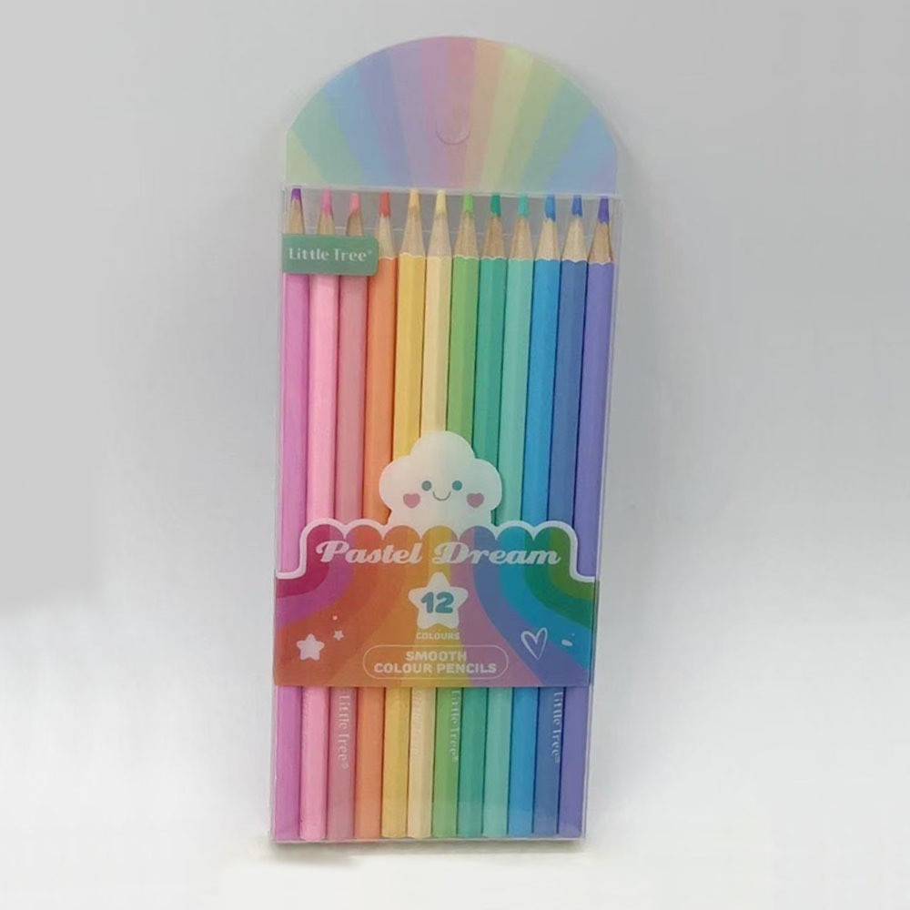12 Cores Lápis de Cor Escolar para Crianças Presente Material Artístico