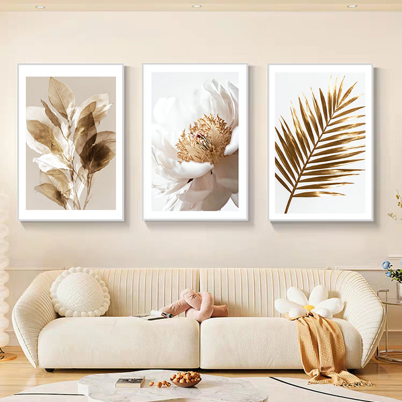 Quadros Decorativos Folha de prata Painel decorativo MDF sem moldura Decoração de parede para sala de estar e quarto